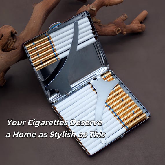 personalised cigarette case Custom Engraved Metal Cigarette Case – Personalized Gift for Smokers