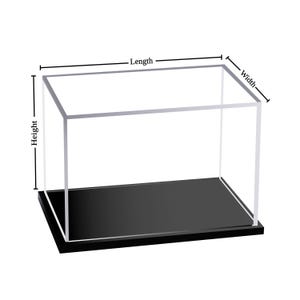 Boîte acrylique personnalisée avec base noire