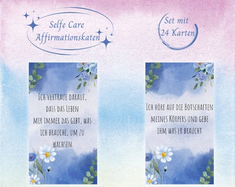 Affirmations Karten - Achtsamkeit - Selbstliebe - Mutmacher - Geschenkidee Frauen, Geschenkidee Freundin
