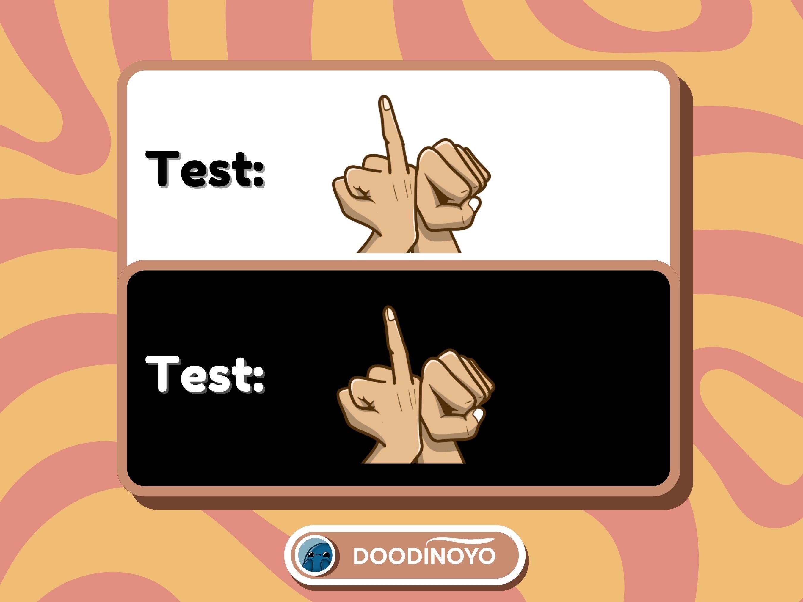 Animated Middle Finger Emote Animated Twitch Emote Animated Discord ...