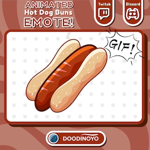 Hotdog Buns Animated Emote Funny NSFW Sausage Butt Animated Twitch Emote Animated Discord Emote Naughty Hot Dog Buns Sausage Party Emote