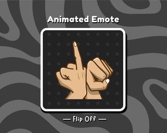 Animated Middle Finger Emote Animated Twitch Emote Animated Discord Emote Animated Flipping off Emote Animated Flip Off Emote For Streamers
