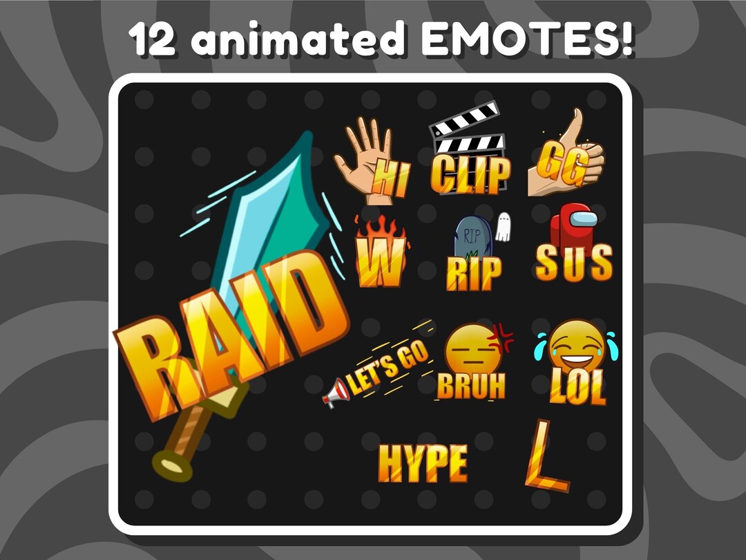 Animated Text Emote Pack | Twitch Emote | Discord Emote | Animated Text ...