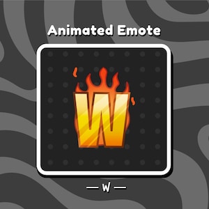 Animated Text Emote W Animated Twitch Emote Animated Discord Emote Animated Win Emote Animated Fire W Emote Animated W Emote For Streamers