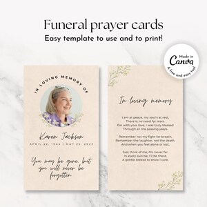 Hemels begrafenisprogramma, canvassjabloon bewerkbaar, bloemen verlaat herdenkingsdienst, doodsbrief voor de viering van het leven, begrafenisgedichtontwerpen