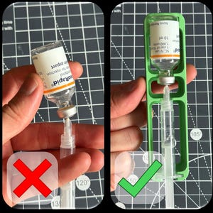 Omnipod Refilling Aid - Syringe and Insulin Vial Holder image 2