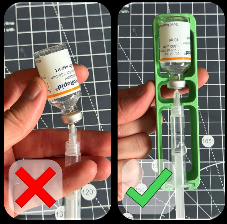 Omnipod Refilling Aid - Syringe and Insulin Vial Holder image 2