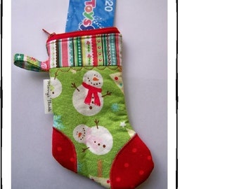 NEW PDF -Easy to Sew Mini Zippered Stocking Pouch