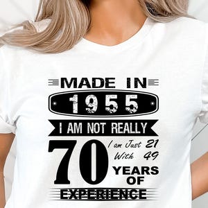 1955 Shirt, 70th Birthday Shirt, 70th Birthday Gift Shirt For Women and Men, Seventieth Birthday Tee, Gift Tee For 70th, Vintage 1955 Shirt