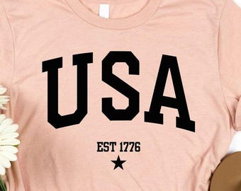 USA Est Shirt, Fourth of July Tshirt, Independence Day Shirt, Memorial Day Tee, Team USA Shirt, American History 1776 Tee, Gift for Patriot