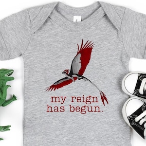 My Reign Has Begun Onesie®, Dragon Baby Bodysuit, Dungeons and Dragons Onesie®, Gamer Bodysuit, Pregnancy Reveal Onesie®, Baby Announcement