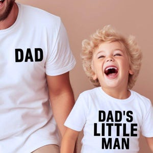 Father&#39;s Day Gift Tee from Son, Daddy and Me T-shirt, Daddys Little Man Tee, Dad And Son Shirt, New Dad Tee,Family Pregnancy Announcemen Tee