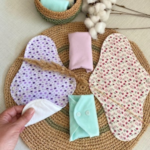 Reusable Cloth pads Extra Soft, Washable Panty Liners for Women | Natural Cotton Bamboo Liners, Zero waste women gift