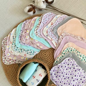 20 pack Cloth Pantyliners Set | Soft & Breathable | Light Discharge Protection| Handmade Daily Use Pads | Organic Cotton Bamboo Liner
