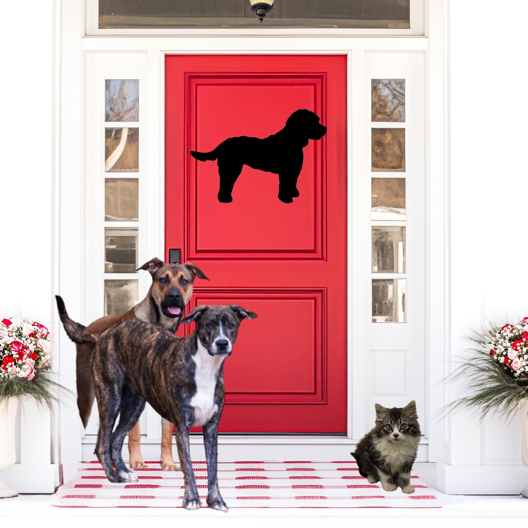 Cockapoo Dog Silhouette Sign Personalized Dog Dad Gift for Him, Custom ...