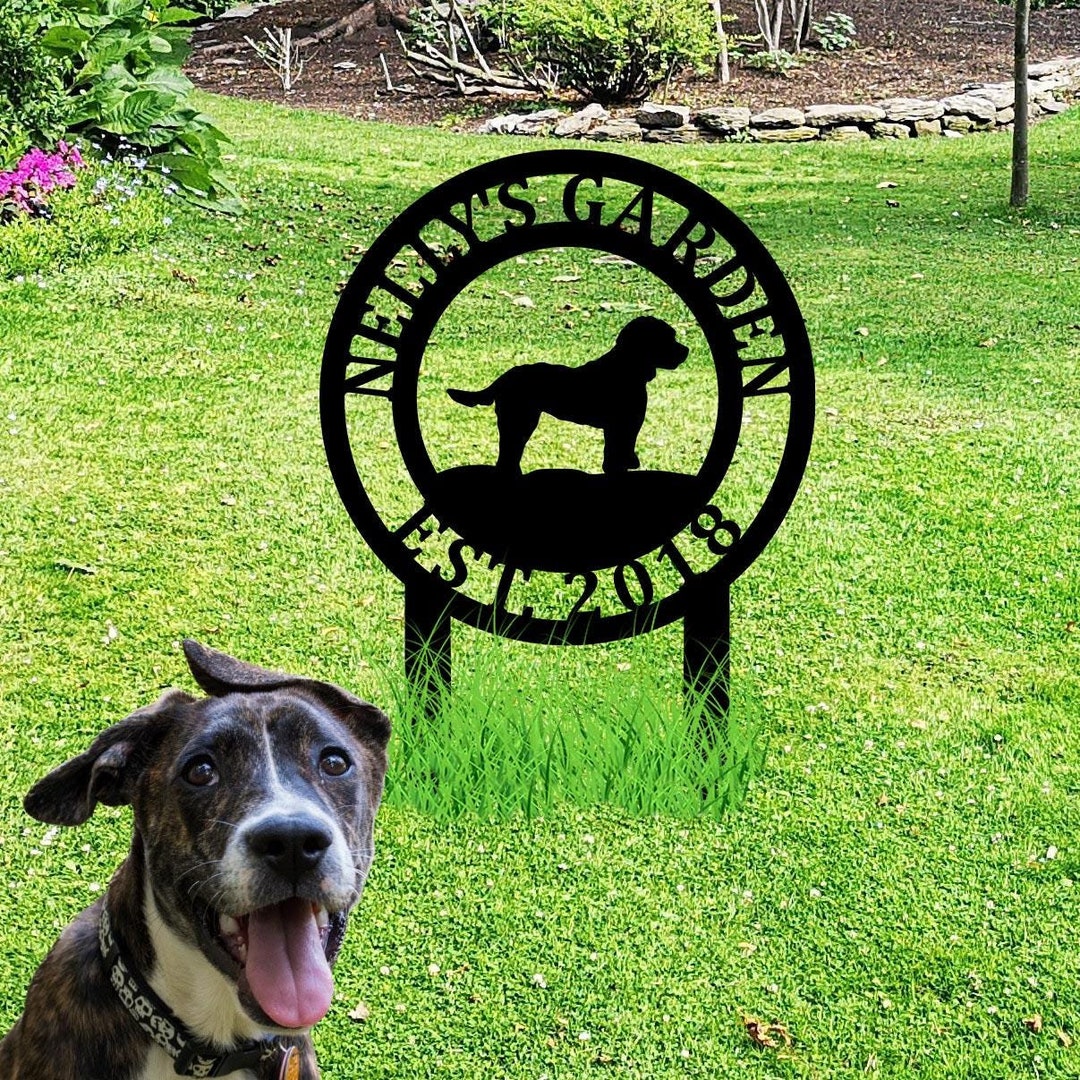Cockapoo Yard Stake Custom Dog Yard Sign, Pet Garden Stake Memorial ...