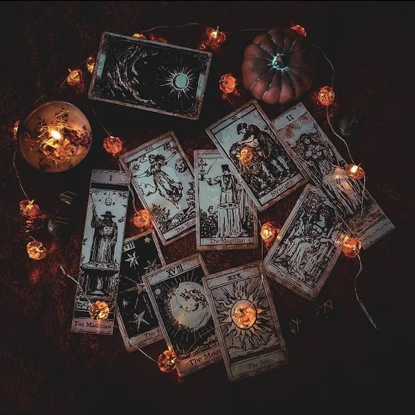 Talia kart tarota, trwała, drukowana w 3D, bez zagnieceń i mistyczna! Tarot