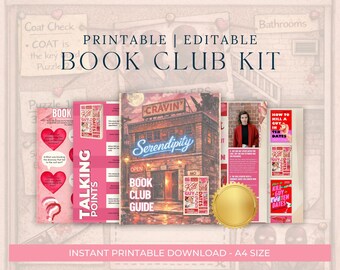 How to Kill a Guy in Ten Dates Book Club Guide | Printable Book Club Kit | Discussion Questions, Games & Escape Room | Digital Download