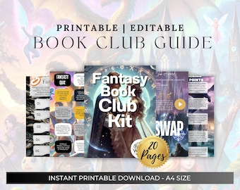 Fantasy Book Club Kit | Effortless Book Club Planning | Your Guide to Unforgettable Meetings - Digital Download | Book World Club