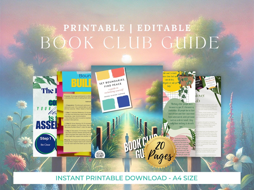Set Boundaries, Find Peace Book Club Kit: Discussion Guide (digital Download) - Etsy