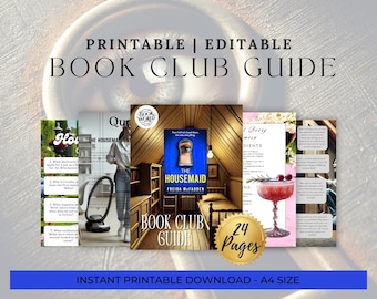 The Housemaid Book Club Kit: Discussion Guide, Recipes, Escape Room (Digital PDF Download