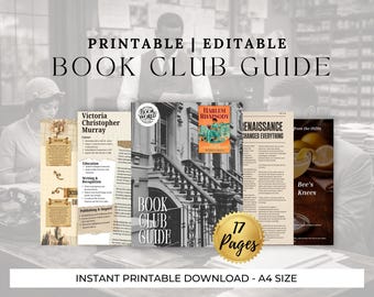 Harlem Rhapsody Book Club Kit | Printable Book Club Guide | Harlem Renaissance Discussion Guide | Editable PDF | Book World Club