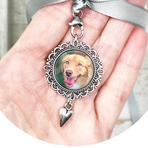 Custom Bridal Photo Charm, Personalized Bouquet Picture Pendant, Wedding Bouquet Memorial Charm, Gift For Bride