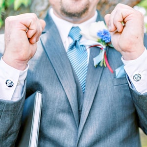 Regalo para padrinos de boda, gemelos con foto personalizados, gemelos personalizados, gemelos con foto, regalo para el novio, regalo para el padre, boda
