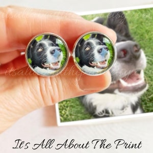 Personalized Photo Cufflinks, Custom Pet Gifts, Dog Cuff Links, Picture ...