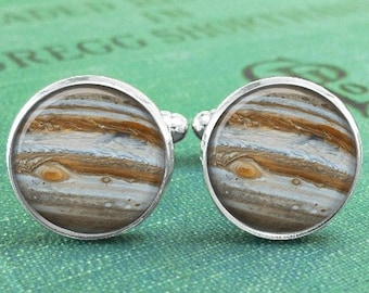Galaxy Jupiter Cufflinks, Planet Outer Space Universe Gift for Astronomer. Gift for Science Teacher Space Lover