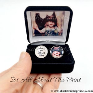 Cuff Links Box, Mens Cufflink Box, Cufflink Keepsake Box, Black Velvet,  Wedding Cufflink Gift Box, Mens Jewelry Gift Box