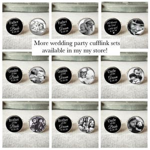 Groomsmen Gift, Custom Photo Cufflinks, Personalized Cufflinks, Custom Cuff LInks, Photo Cuff link, Gift for Groom, Gift for Father, Wedding image 7