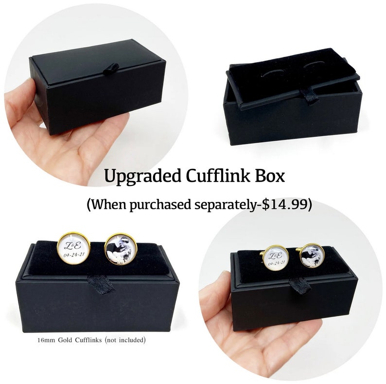 Father Of The Bride Cufflinks, Personalized Cufflinks, Wedding Cuff links, Custom Cufflinks, Photo Cufflinks, Wedding Keepsake, Gift For Dad Add Upgraded Box