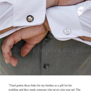 Custom Cufflinks, Groom Gift, Pet Portrait Photo Cufflink Custom, Photo