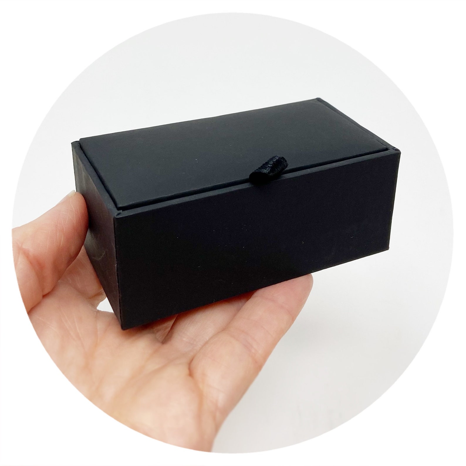 Cuff Links Box, Mens Cufflink Box, Cufflink Keepsake Box, Black Velvet ...