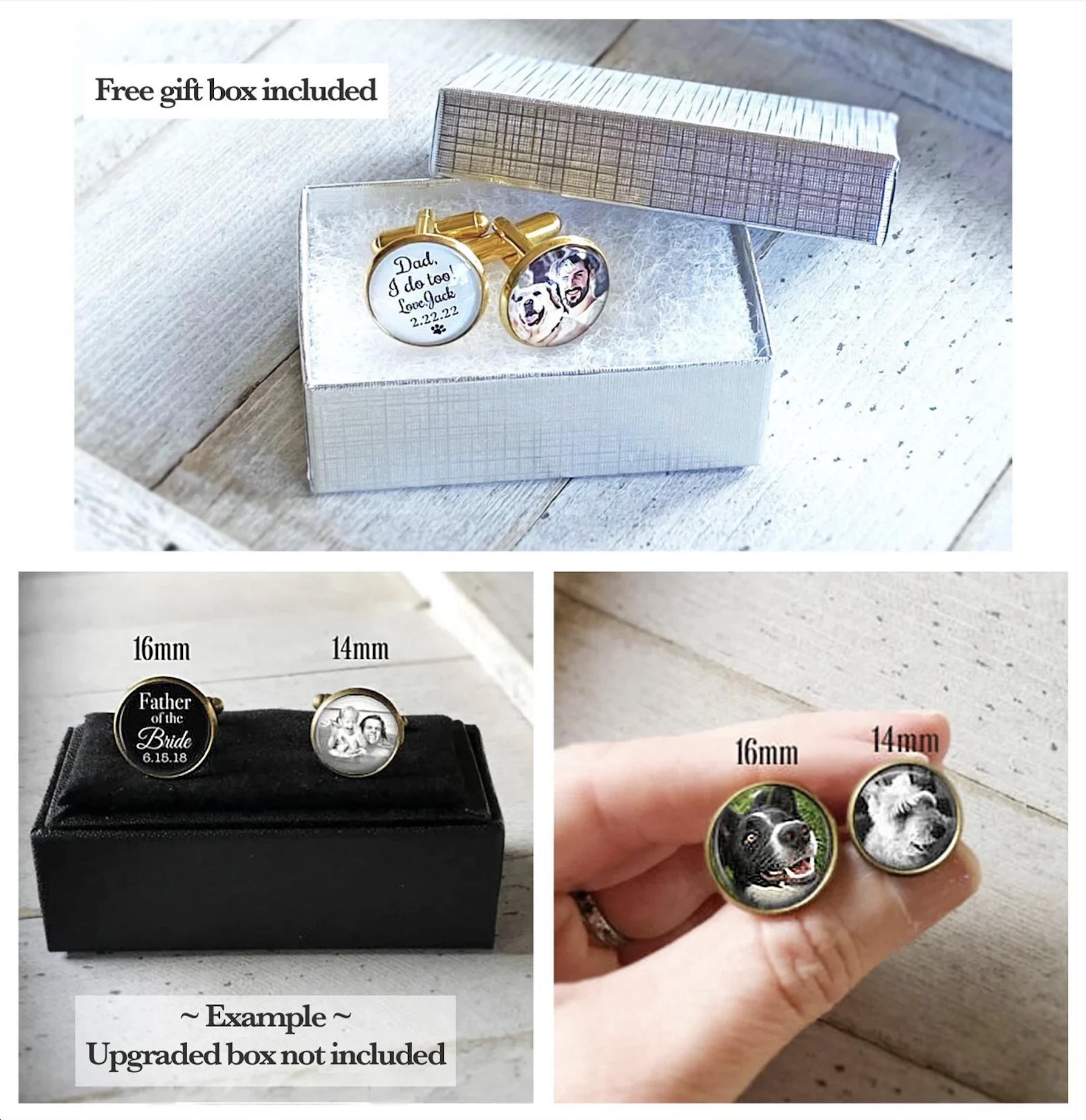 Boutons De Manchette Cadeau Mariage - Gravure "À Mon éternité" - Plaqué Argent
