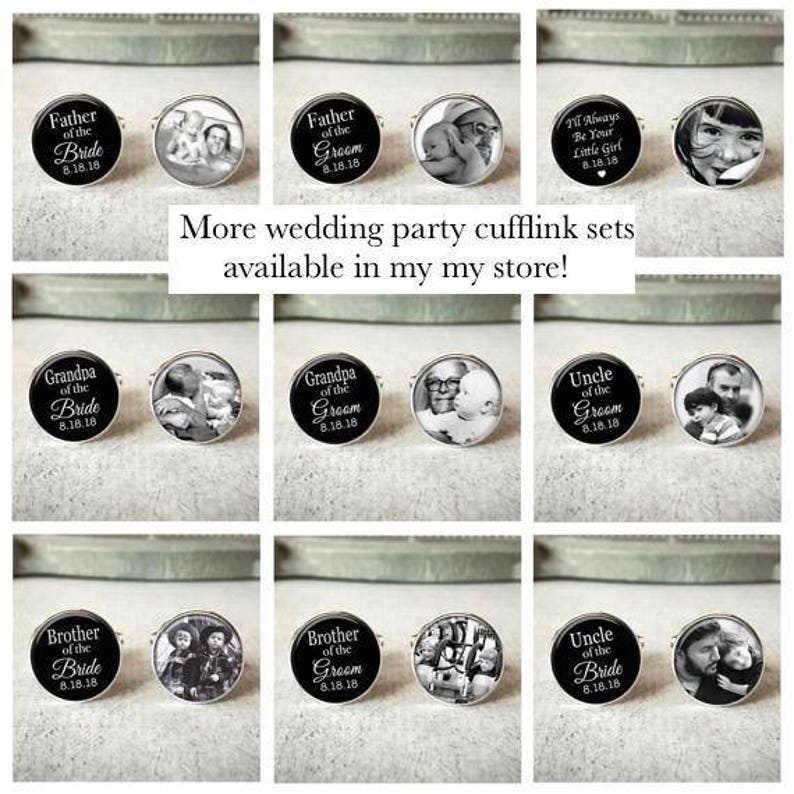 Mens Custom Wedding Cufflinks, Personalized Cuff Links for Groom, Name Cufflinks, Wedding Date Keepsake, Gift For Groom From Bride image 8