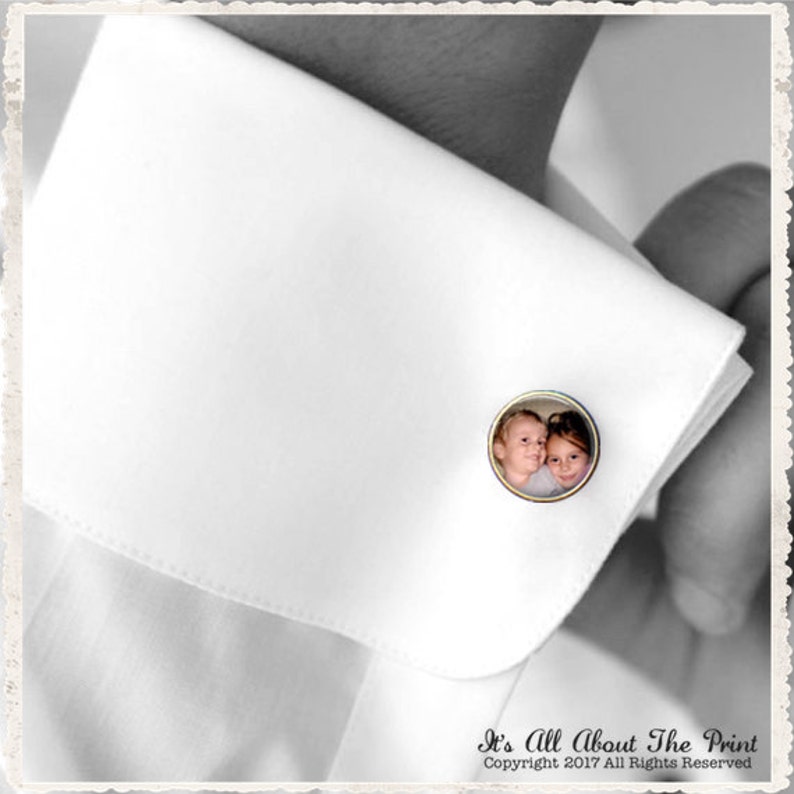 Groomsmen Gift, Custom Photo Cufflinks, Personalized Cufflinks, Custom Cuff LInks, Photo Cuff link, Gift for Groom, Gift for Father, Wedding image 8