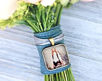 Wedding Bouquet Photo Charm, Wedding Bouquet Charm, Bridal Bouquet Charm, Charms For Bouquets, Keepsake Bouquets, Gift For Bride