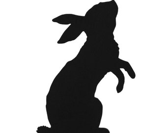 Standing Rabbit Handmade Wood Silhouette - SAWS007