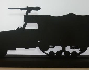 WWII American M3 Half-track Armoured Car Silhouette - SMIL006