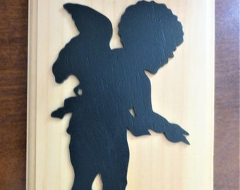 Cherub Shine On You Wood Wall Hanging Art Decor