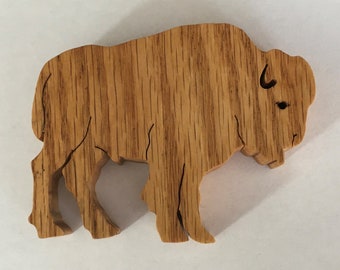 Buffalo Wood Stand-Up Animal