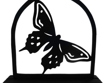 Swallowtail Butterfly Handmade Wood Silhouette Windowsill Decoration Tabletop Display Cake Topper - SBAI002