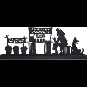 Handgefertigte Holzfigur Silhouette: Rustikale Dekoration für Schreibtisch, Regal, Fensterbank