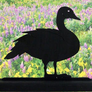 Canadian Goose on the Ground Handmade Wood Silhouette | Bird Decor - BIR19