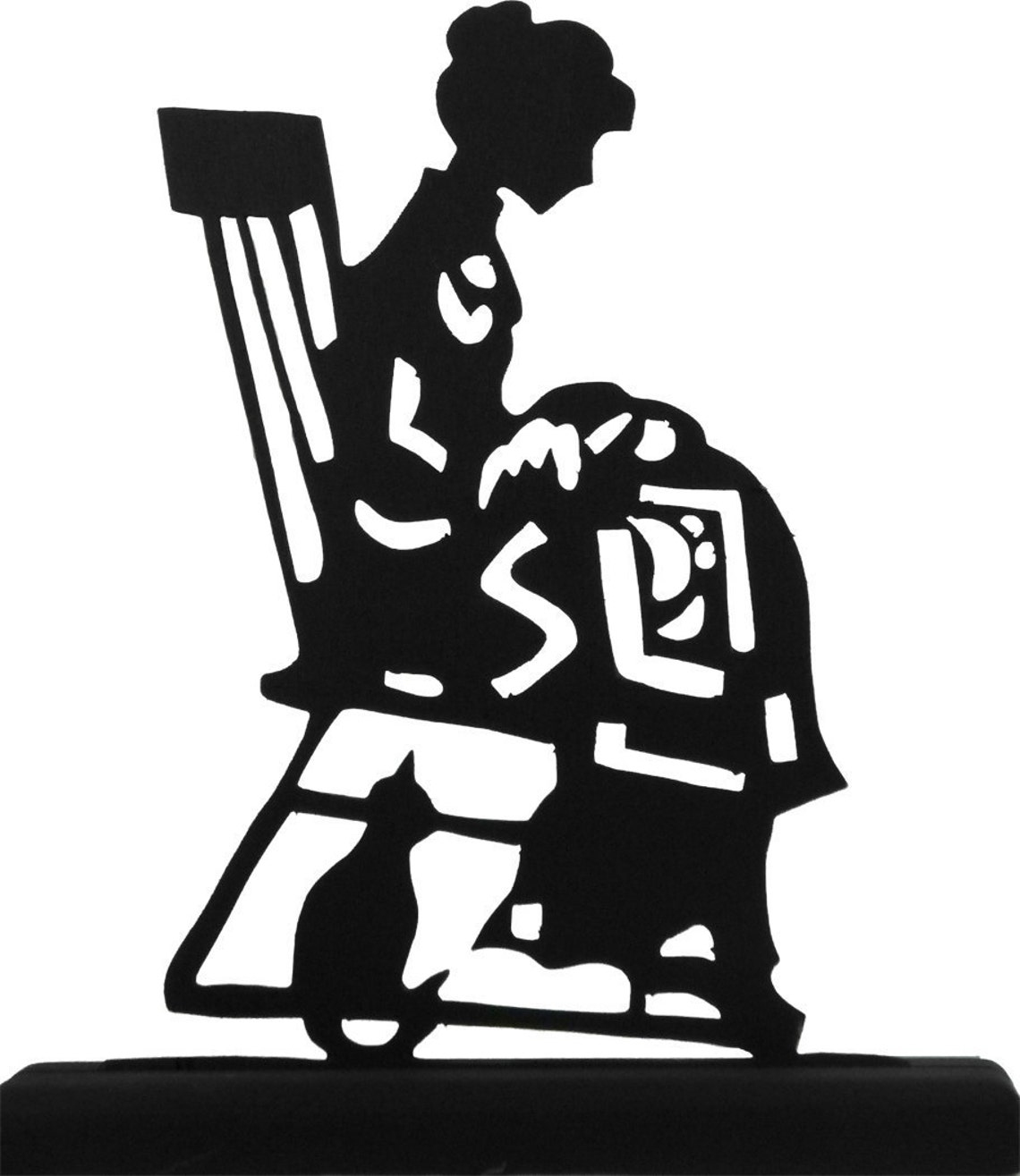 Woman Sewing Quilt Sandwich Handmade Wood Silhouette SWMN014 Etsy