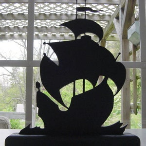 Old Nautical Sailing Galleon Handmade Wood Silhouette - sntl001SM