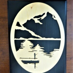 Field and Stream Fishing On a Lake Wall Hanging Art Decor