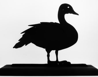 Canadian Goose on the Ground Handmade Wood Silhouette - SBIR019